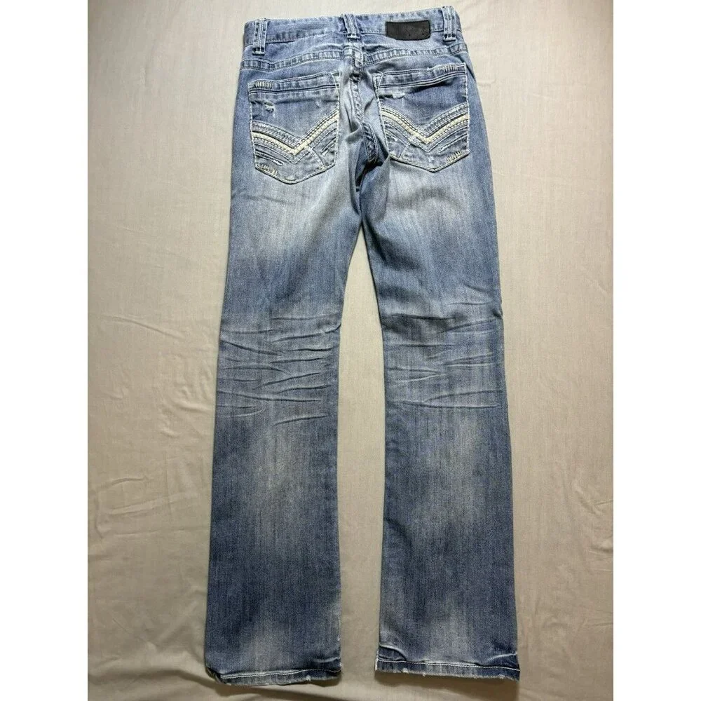 BKE Buckle Black Jeans Fit No 9 Men’s 29x31 Meas. Denim Grunge Straight Western - Picture 10 of 10